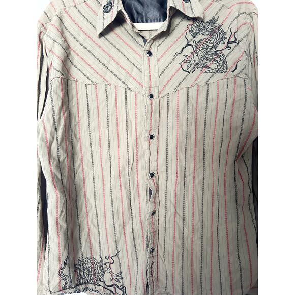 Olive Green Long Sleeve Embroidered Button Up Top - Picture 5 of 6